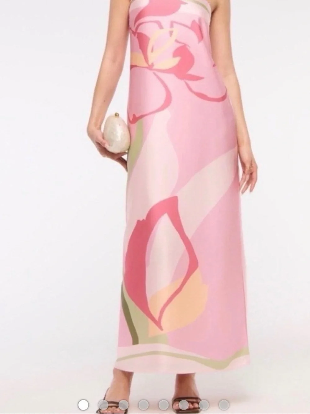 Abercrombie & Fitch Pink Floral Maxi Slip Dress